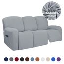 1/2/3 Seater Recliner Sofa Cover Stretch Reclining Couch Cover Elastic Slipcover