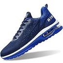 Air Shoes for Men Tennis Sports Athletic Workout Gym Running Sneakers - Blue - Size 9.5 UK