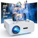 Proiettore 5G WiFi Bluetooth 1080P Nativo, 10000Lux Videoproiettore Supporta 4K/Zoom/300" Schermo per Home Cinema Compatibile con iOS, Android, Windows