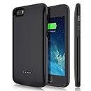Battery Case for iPhone 5/5S/SE (1th Gen 2016 Only) 4000mAh TAYUZH Slim Portable Protective Charging Case Rechargeable Extended Battery Pack Backup Battery Charger Case for iPhone 5/5S/SE(4.0 inch)