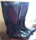London Fog Thames, Women's 10 M Waterproof Tall Rain/Snow Boots Shiny Black NIB