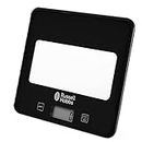 Russell Hobbs RH01571AR Digital Kitchen Scale, 5kg Max Capacity, Imperial/Metric Measures, Touch Panel, LCD Display, Cooking & Baking Scale, Glass Platform, Batteries Included, 5 Year Guarantee, Black