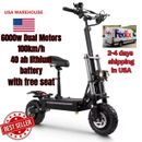 Dual 6000w motors adult electric scooter motorcycle 60mph 60 miles range seated