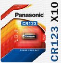 10 x Piles CR123A Panasonic CR123 CR17345 CR123A Lithium Photo Batterie 3V