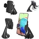 Car Phone Holder, Windscreen Car Mount Grip Universal Car Cradle with Dashboard Base For Samsung Galaxy S23/S23 Plus/S23 Ultra/A14 5g/A34/A54/A04s/A13/A53/A33/A52s/A90 5g/A21s/A21/S22/S22 Plus/S22