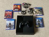 Sony PlayStation 4 500GB Console Black PS4 - 5 Games Including Spiderman, RDR2