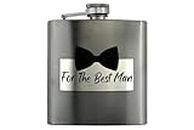Fiaschetta in acciaio inox, con scritta in inglese "Best Man", a colori, per festa di nozze, whisky, vodka, tequila, accessorio da viaggio per uomo