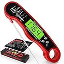 AWLKIM Meat Thermometer Digital - Fast Instant Read Food Thermometer for Cooking, Candy Making, and Outside Grill, Waterproof Kitchen Thermometer with Backlight & Hold Function