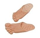 Nicky Bigs Novelties Jumbo Big Foot Shoe Covers - Funny Bare Feet Slippers Caveman Monster Realistic Giant Feet Adult Halloween Costume Accessories, Beige, One-Size