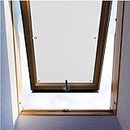 ZHhan Blackout Roof Skylight Blind Window Curtain for Velux F06 206 Roof Windows with Sucker UV Protection Without Drill and Easy InstallationSucker（White，19"x37"(48 x 93cm)）