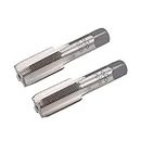 uxcell Metric Hand Tap M20 Thread 1 Pitch 4 Straight Flutes H2 Alloy Tool Steel Bottom & Taper Screw Tap Set Tapping Tools for Repairing 1 Pair