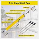 Multi 6 in 1 Pen with Ruler, level, screwdriver, perfect 4 DIY & Fathers Day!