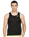 Nike Men's Regular Fit AS M NK DF Run Tank (CJ5389-010 Black/Reflective SILV XL)