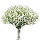 N&T NIETING 10Pcs Baby Breath Flowers Artificial, Mother's Day Decorations, Fake Dried Gypsophila Plants for Weddinga Bouquets Party Home Garden Decoration, White