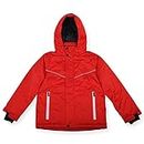 Arctic Quest Boy's Ski Jacket, Wind and Waterproof Snow Apparel, Bold Red, Size 5/6