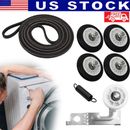 For LG Kenmore Dryer Drum Maintenace Repair Kit Rrum Roller +Belt +Idler Pulley