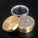 Enjoyer Duvivier Coin Box (Half Dollar) -Three in One Box Magic Tricks Appearing/Vanishing Coin Gimmick Close Up Magic Illusion Props Magician Box