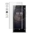 HERCN Sony Xperia XA2 Plus 6.0 Inch 3D Screen Protector, 3D Curved 9H Hardness Tempered Glass Screen Protector for Sony Xperia XA2 Plus Smartphone (Transparent & Pack of 2)
