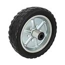 AcbbMNS 10" Jockey Wheel Solid Rubber Replacement Wheel Tyre Tire Trailer Caravan, Diameter 10 Inch, Tyre Width 8cm, Bore 16mm, Axle Length 10cm