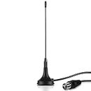 Portable Freeview HD TV Aerial - August DTA180 - Powerful Mini Antenna with Magnetic Base for Kitchen/Truck/Bedroom Portable Television