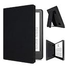 GTOMY Case for Kindle Paperwhite 6.8" (11th Generation, 2021 Release), Leather Stand Cover with Auto Sleep/Wake, Not Compatible with Kobo/Tolino/Pocketook/Sony 6.8inch E-Book Reader, Black