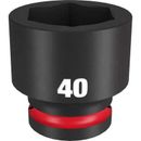 MILWAUKEE TOOL 49-66-6378 3/4" Drive Standard Impact Socket 40 mm Size, 6