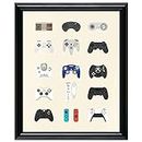 Simimi art Retro Video Game Posters,Video Gaming Posters for Gamer Room Decor,Gamer Decor for Boys Room(8"x10", With frame)