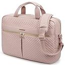 bagsmart 17.3 Inch Laptop Bag, Briefcase for Women Large Laptop Case Computer Bag Office Travel Business, Pink