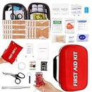 Portable first aid kit, ideal for car, home, office, travelling and outdoor camping use (173PCS)