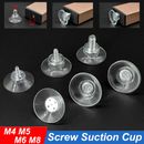 Screw Clear/Black Rubber Furniture Adjustable Foot Suction Cups M4 M5 M6 M8 