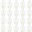 ZPOYOT 20 Pcs Holy Water Bottles Plastic 2oz Holy Water Container Empty Containers with Gold Cross for Catholic Christian Halloween First Communion Gift Thanksgiving Baptism Party Church 60ml