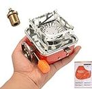 Camping Stove, Backpacking Stove, Foldable, Portable, Lightweight, Piezo Ignition, Single Burner Adjustable, Premium Mini Powerful and Stable Camp Stove for Hiking Picnic, 1+2+1+1pcs