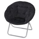 Saucer Moon Chair for Kids Teens Saucer Chair Black Game Room Chair Folding