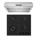 2 Piece Kitchen Appliances Packages Including 24" Gas Cooktop and 30" Range Hood