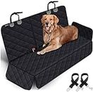 Portin Dog Car Seat Covers Pet Seat Cover, Waterproof Nonslip Bench Rear Seat Cover Compatible for Middle Seat Belt Fits Most Cars Trucks and SUVs MPVs, Bucket & Bench Available