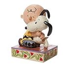 Enesco Peanuts by Jim Shore Charlie Brown and Snoopy Hugging Figurine, 4.5 Inch, Multicolor
