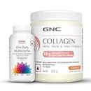 GNC Health & Beauty Kit |10g Marine Collagen Powder (200g) | Women One Daily Multivitamin (30 Tablets) | Reduces Wrinkles & Fine Lines | Hydrates Skin | Boosts Energy & Immunity | Improves Skin & Hair