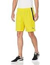 PUMA Men's Teamliga Shorts, Cyber Yellow/Black, X-Large
