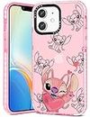 Ulirath for iPhone 11 Case Cute Cartoon Character Designer Pattern Cover Kawaii Girly Girls Teens Boys Kids Bumper Soft TPU Pink Love Heart Stih Couple Phone Cases Clear Design for iPhone 11 6.1 Inch