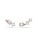 Swarovski Amazon Exclusive Attract Earrings, White Crystals in a Rose Gold-Tone Plated Setting