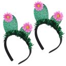  2 piezas de accesorios para el cabello con estilo cactus para niños