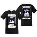 Gildan Custom T-Shirts - Personalized Unisex Crewneck Tee Shirt, Black - Customize Your Image, Text & Photo - Men Women Adult - X-Large