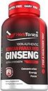 Herbtonics Korean Red Panax Ginseng 1500mg - High Potency Ginseng for Energy, Performance & Immune Support for Men & Women - Ginseng Root Extract Powder Supplement for Focus and Vitality -120 Capsules