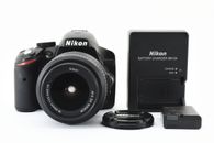 Cámara Nikon D3200 DSLR con lente AF-S 18-55mm F3.5-5.6 DX G VR probada negra 