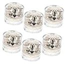 6pcs Acrylic Cream Box Diamond Cosmetic Jars Acrylic Round Clear Jars Clear Container Sheer Lipstick Small Containers with Lids Plastic Jars Travel With Cover Pp Plastic Sample