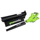 Greenworks 40V 185 Mph Variable Speed Cordless Blower Vacuum, Battery and Charger Not Included 24222