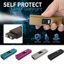 Mini USB Keychain Stun Tool Rechargeable LED Flashlight Self Protect Arc Tool