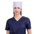 DR.SCRUBS Women Polyester Cotton Purple Print Healthy Teeth Dental Clinic Health and Beauty Printed Cap Scrub Caps/Head Caps for Doctors and Medical Professionals
