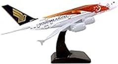 Singapore Airlines Airbus A380-800 SG50 Special Colors Diecast Metal 20CM Aircraft Model with Plastic Stand