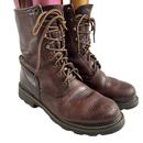 Red Wing boots brown leather womens sz 8 eye lace up chunky vibram soles logger